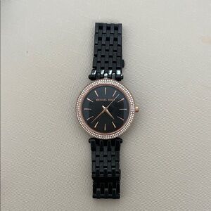 Michael Kors Black and Gold-Tone Watch